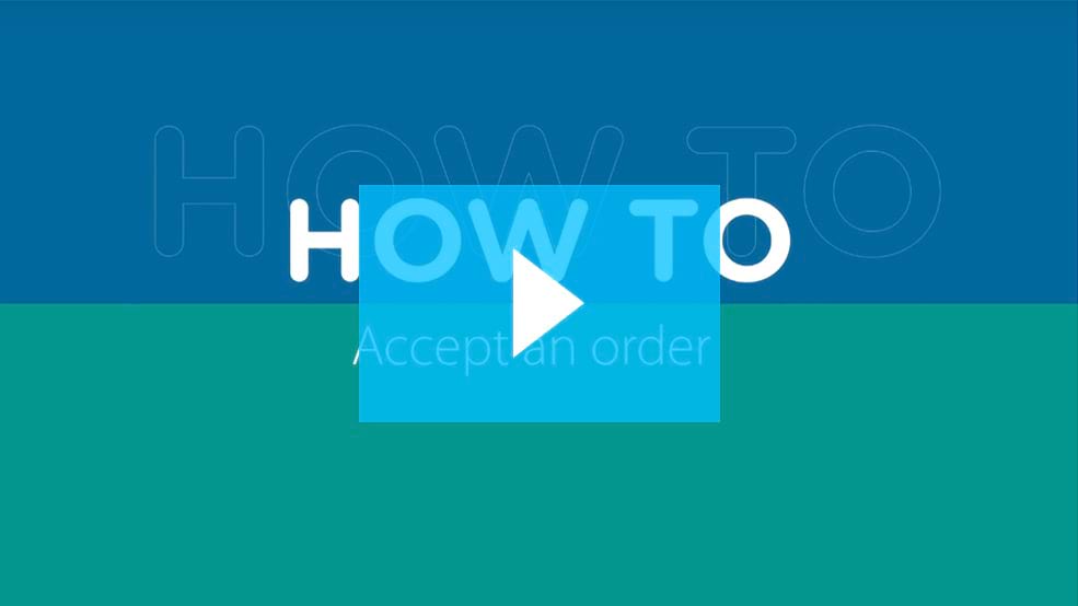 How to accept an order video placeholder image